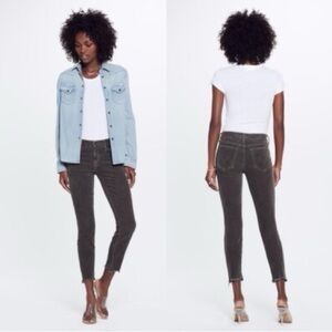 MOTHER High Waisted Looker Ankle Chew in Hopscotch Size 30 Corduroy